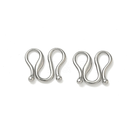 304 Stainless Steel Hook Clasps STAS-Z179-04P-1