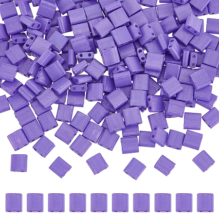 240Pcs 2-Hole Baking Paint Opaque Colours Glass Seed Beads SEED-SC0001-12D-1