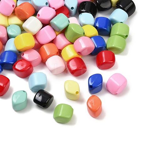 Opaque Acrylic Beads OACR-H058-15-1