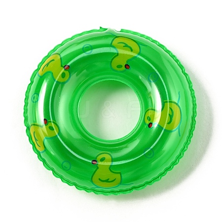 Duck Pattern Miniature Plastic Swim Ring Display Decorations MIMO-PW0003-114D-1