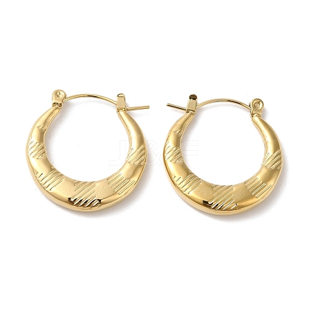 Rack Plating 304 Stainless Steel Hoop Earrings for Women EJEW-Z026-32G-1