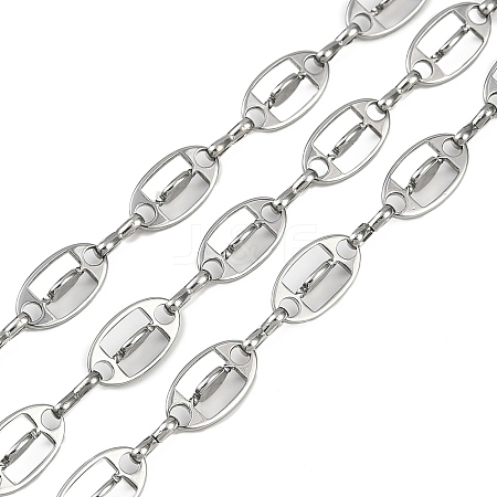 304 Stainless Steel Oval Link Chains CHS-C017-10P-1