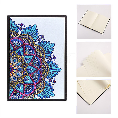 DIY Christmas Theme Diamond Painting Notebook Kits XMAS-PW0001-109C-1