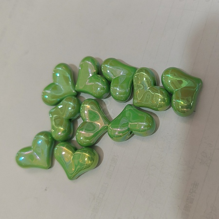10Pcs Opaque Acrylic Beads SACR-WH0008-020B-1