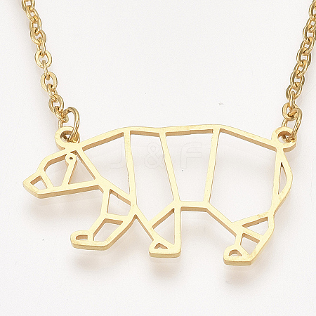 201 Stainless Steel Pendant Necklaces LS-NJEW-T009-JN083-2-40-1