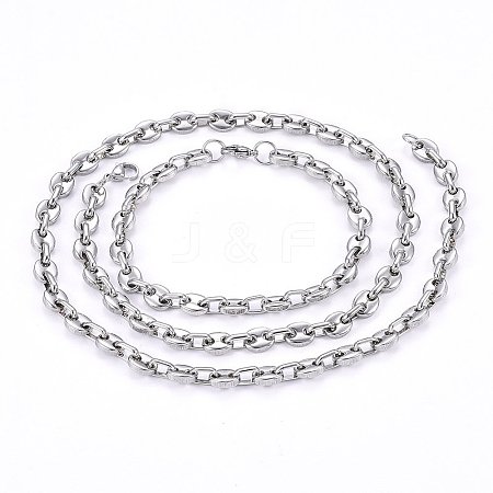 304 Stainless Steel Jewelry Sets SJEW-O095-03P-1