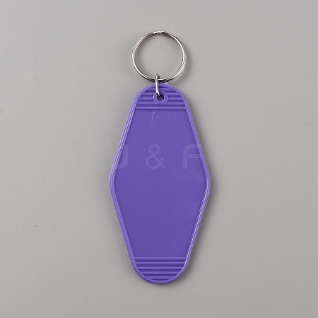 Plastic Blank Motel Keychain KEYC-WH0034-29E-1