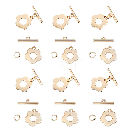 12 Sets Brass Toggle Clasps KK-GO0002-23-1