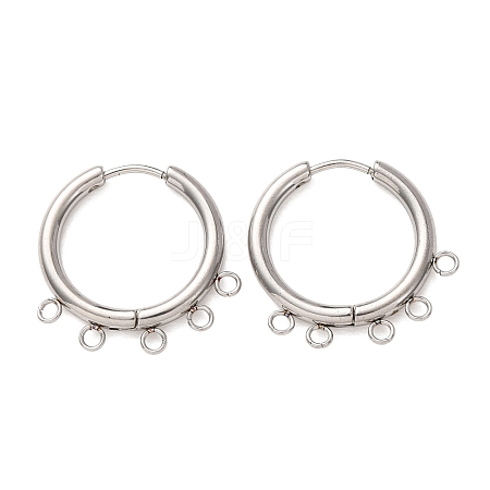 304 Stainless Steel Hoop Earring Findings STAS-D183-02C-P-1