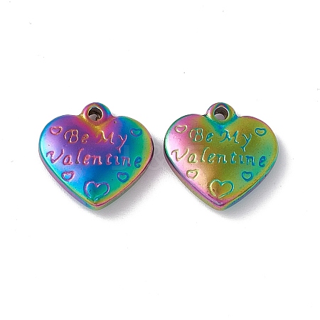 Valentine's Day Ion Plating(IP) 304 Stainless Steel Pendants STAS-G278-21M-1