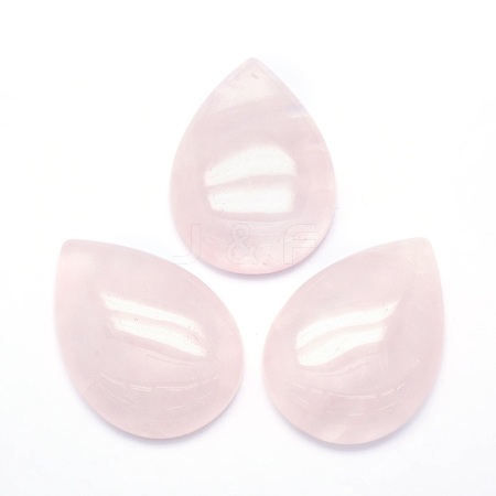 Natural Rose Quartz Cabochons G-P393-G05-1