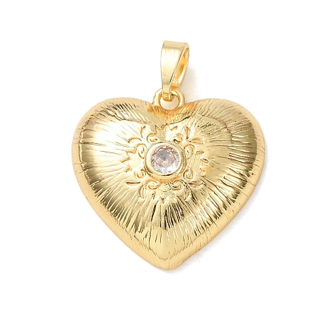 Valentine's Day Brass Micro Pave Cubic Zirconia Pendants CU-H001-02A-G-1