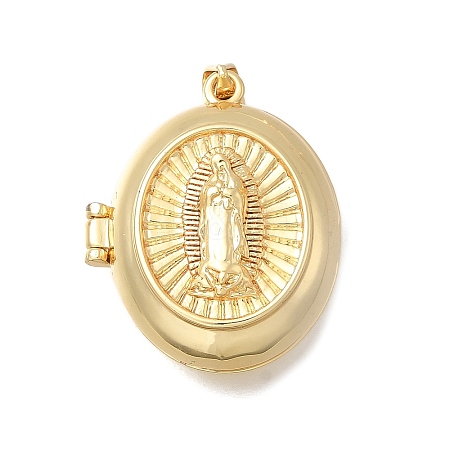 Brass Locket Pendants KK-D431-030D-G-1