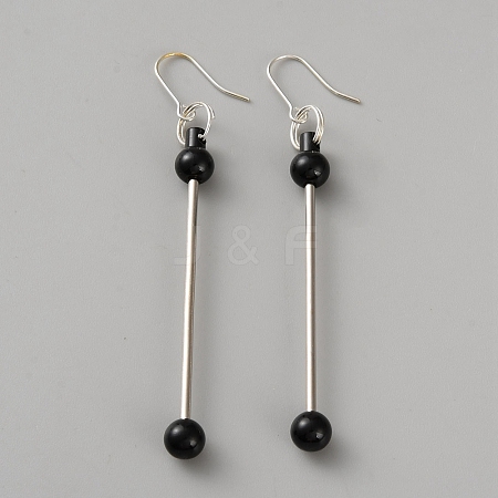 Iron & 201 Stainless Steel Dangle Earring Findings EJEW-WH20006-12N-1