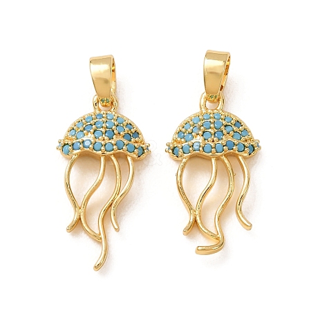 Brass Micro Pave Sky Blue Cubic Zirconia Pendants CU-CBADD64-12G-1