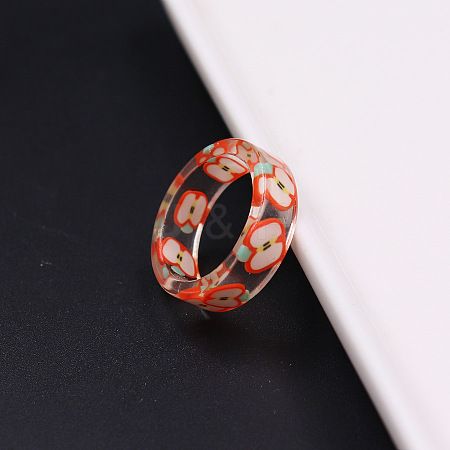 Transparent Resin Finger Rings WGC4E19-21-1