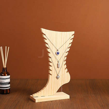 Leg Shaped Wood Anklet Display Stands WD-CBA482F-01B-1