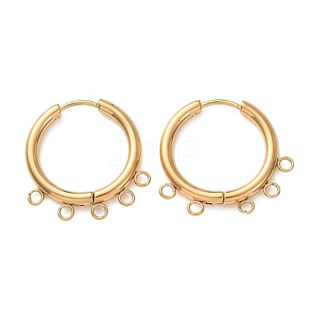 304 Stainless Steel Hoop Earring Findings STAS-D183-02C-G-1