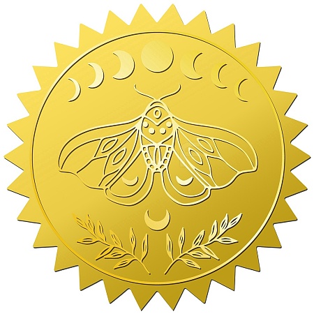 34 Sheets Self Adhesive Gold Foil Embossed Stickers DIY-WH0509-054-1
