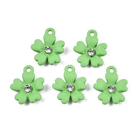 Spray Painted Alloy Pendants PALLOY-T075-117A-RS-1