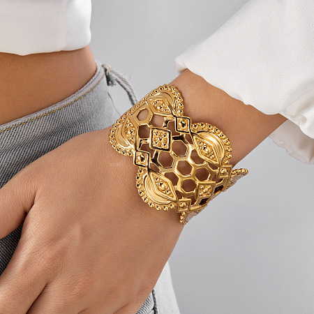 Stylish Stainless Steel Cuff Bangles for Women FS-WG5EAE8-06-1