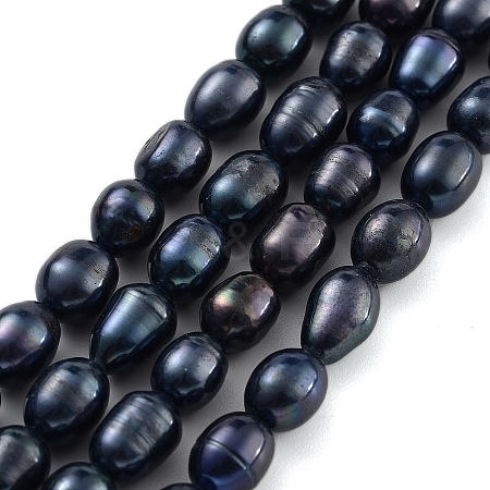 Dyed Natural Cultured Freshwater Pearl Beads Strands PEAR-P062-08C-1