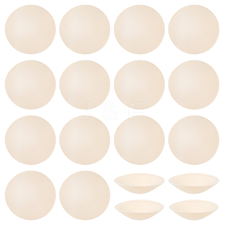 9 Pairs Polyester Round Bra Pads Inserts FIND-BC0019-24A-1