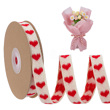 Heart Cotton Ribbon OCOR-WH0101-138A-1