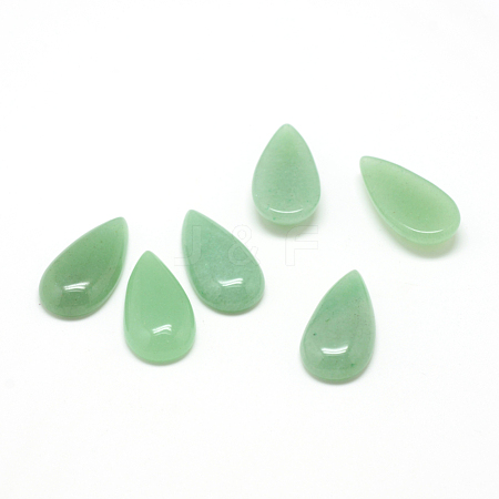 Natural Green Aventurine Gemstone Cabochons G-T024-15x30mm-01-1