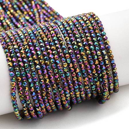 Electroplate Glass Beads Strands GLAA-H021-01A-FP13-1