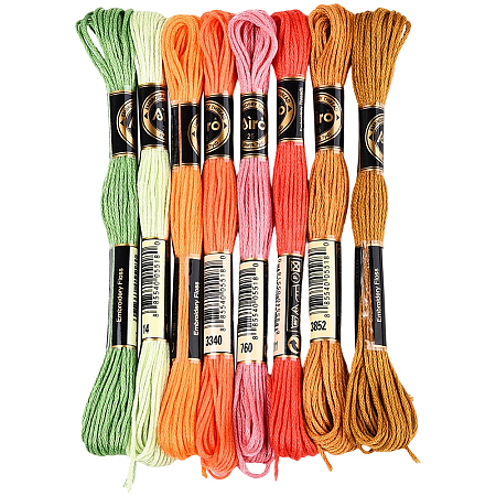 8 Skeins 8 Colors Polyester Sewing Thread OCOR-WH20074-09F-1