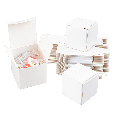 Foldable Creative Kraft Paper Box CON-WH0062-04B-WH-1