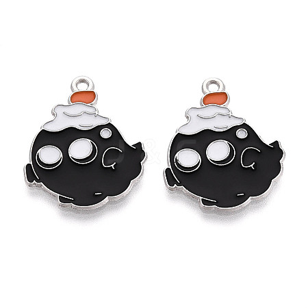 Halloween Theme Alloy and Enamel Pendants ENAM-T021-31A-02P-1