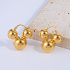 Round Brass Hoop Earrings ER0744-2