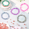300Pcs Frosted Transparent Glass Beads GLAA-TA0002-78D-8