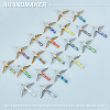 Alloy Glass Pendants PALLOY-GA00005-4