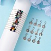 12Pcs Twelve Constellations Adjustable Mixed Gemstone Round Braided Beaded Bracelet Sets SJEW-JS01310-2