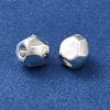 Oval Egg Alloy Faceted Beads FIND-G066-01S-2