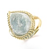 Natural Amazonite Horse Eye Wrapped Adjustable Ring G-D458-03G-08-RS-4