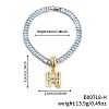 Fashionable Brass Micro Pave Clear Cubic Zirconia Charm Bracelets AF9298-8-1