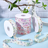 1Roll Single Face Printed Polyester Satin Ribbon SRIB-CY0001-47E-6