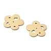 304 Stainless Steel Laser Cut Hollow Flower Connector Charms STAS-M111-10G-2