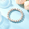 2Pcs Handmade Flower Printed Porcelain Ceramic Beaded Stretch Bracelets BJEW-JB11910-4