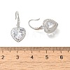 Brass Cubic Zirconia Dangle Earrings EJEW-M048-06P-5