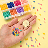 800Pcs 8 Colors Frosted Acrylic Beads MACR-CJ0001-27-5