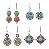 Bohemian Alloy & Enamel & Acrylic & Rhinestone Dangle Earrings for Women EJEW-JE07343-3