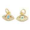 Eco-Friendly Brass Micro Pave Cubic Zirconia Charms ZIRC-F083-18G-01-RS-2