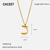 304 Stainless Steel Arabic Initial Letter Pendant Necklaces FS-WG7B6CA-07-2