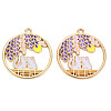 Alloy Enamel Pendants ENAM-S126-098-NR-2