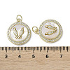 Brass Micro Pave Cubic Zirconia Pendants KK-G485-17C-G-3